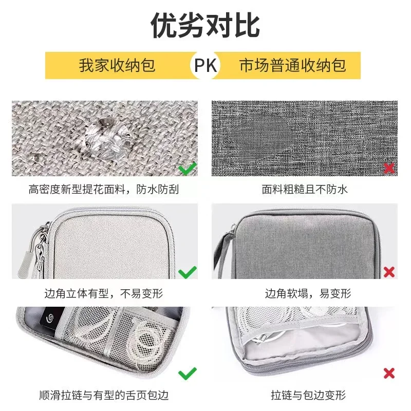 케이블 보관 가방 휴대용 디지털 USB 가제트 보관 파 - Electronics Gadgets And Accessories 리뷰 및 가격