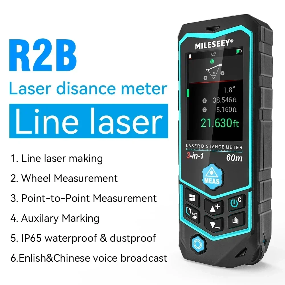 마일리시 R2B 60M USB 충전 3 in 1 다기능 - Laser Distance Measure 리뷰 및 가격