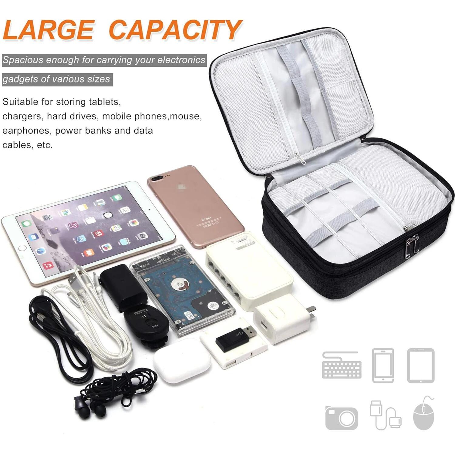 휴대용 디지털 저장 가방 USB 가제트 방수 케이블 주 - Electronics Gadgets And Accessories 리뷰 및 가격