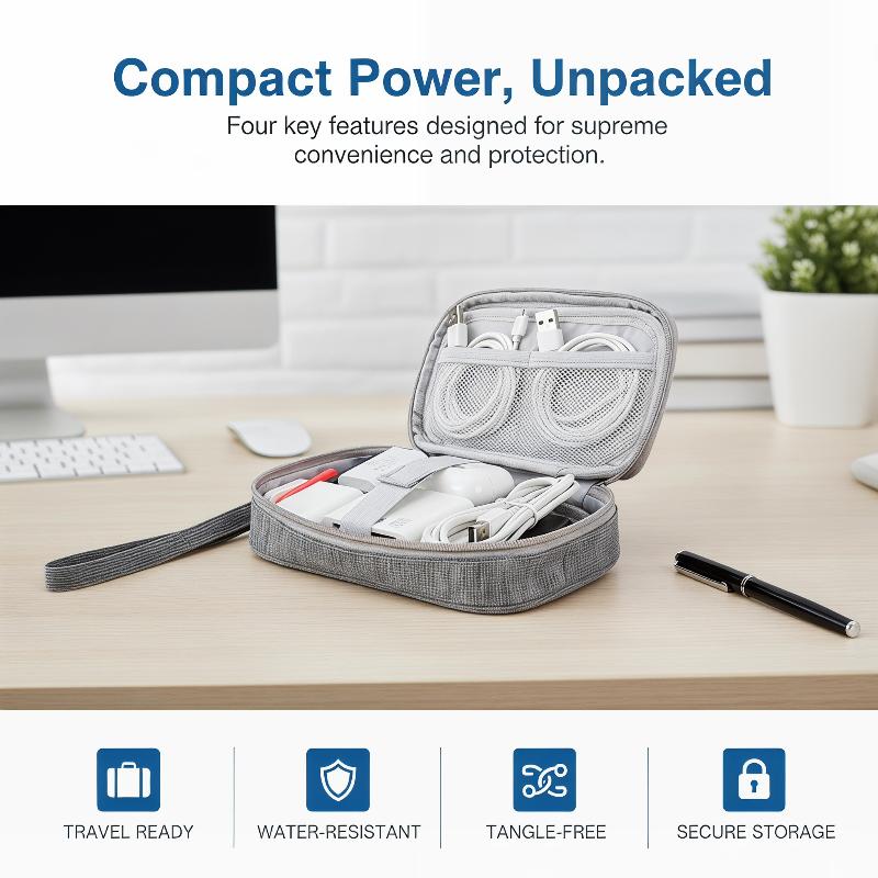 이중 레이어 케이블 보관 가방, 전자제품 정리함, US - Electronics Gadgets And Accessories 리뷰 및 가격